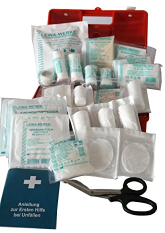 Erste-Hilfe-Koffer mit Füllung San QUICK - Inhalt DIN 13157 inkl. Wandhalterung