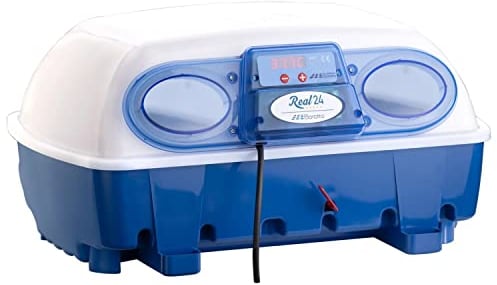 Borotto Real 24 Semi Automatica | Incubatrice per Uova Professionale Brevettata per 24 Uova o 96 Piccole con Girauova a Levetta e Controllo della Temperatura | Made in Italy