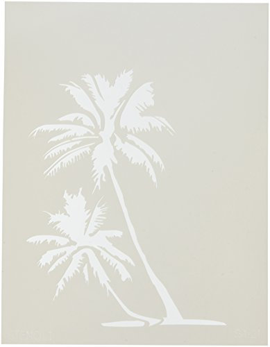 Stencil1 21,6 x 27,9 cm Schablone Palmen, Acryl, Mehrfarbig