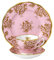 Royal Albert 100 Years 40017590 1960 Golden Rose Teacup, Saucer, Plate 20cm, 3 Piece, Bone Chinaece Set, Pink, China