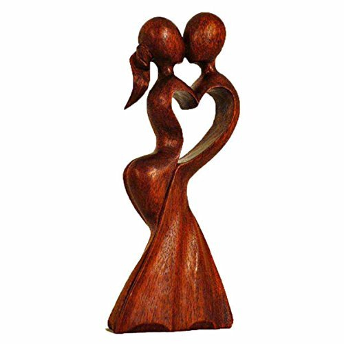 Simandra Holz Figur Skulptur Abstrakt Holzfigur Statue Afrika Asia Handarbeit Deko Hochzeit Größe 40 cm
