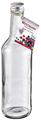 Westmark Gradi Collo Bottiglia 500 ML, Vetro, Trasparente, 6,7 x 6,7 x 25,5 cm