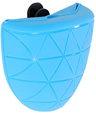 lionto Futterbeutel für Hunde aus lebensmittelechtem Silikon, 13x6x11 cm, Leckerlitasche mit überlappender Öffnung & Befestigungsclip, wasserabweisender Snackbeutel, weiches Material, blau