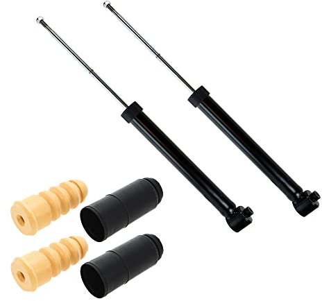BESTPRICE 2x Gasdruck Stoßdämpfer hinten Federbein inkl Staubschutzsatz Staubschutzkappen, Kompatibel mit A udi A6 C5,SKODA SUPERB 1 (3U4) VW PASSAT B5 (3B2) (3B5) PASSAT B5.5 (3B3)(3B6)