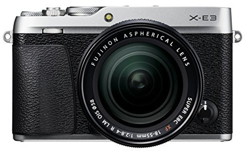 Fujifilm X-E3 Mirrorless Digital Camera, Silver with Fujinon XF18-55mm F2.8-4 Optical Image Stabilisation Lens Kit