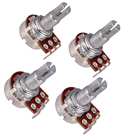 B Baosity 4 Stück Audio 500K Ohm Audio Töpfe Potentiometer für E-Gitarren Bass