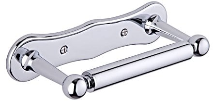 Milano Elizabeth Traditional Bathroom Wall Mounted Toilet Roll Paper Holder - Chrome