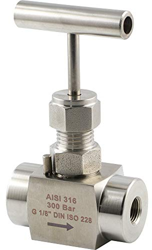 Fittingteile - Edelstahl-Nadel-Absperrventile mit Innengewinde - bis 300 bar (Gewindegröße: G 1/4)