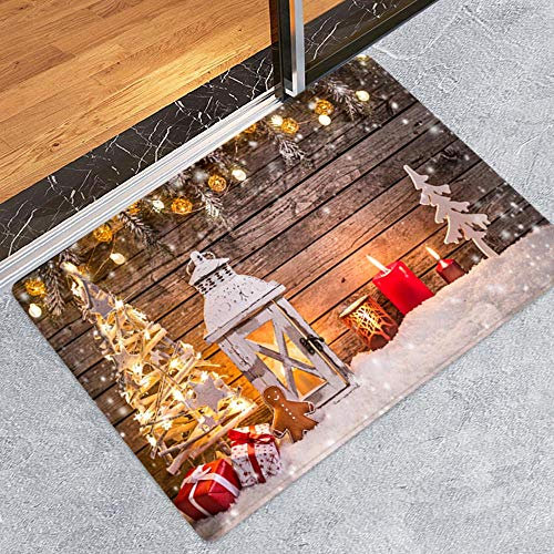 Ansenesna Weihnachten Deko Fußmatten Zum Bemalen Weihnachtsmann Weihnachtsbaum Drucken Teppiche Christmas Decoration 40x60CM