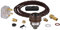 ElekTek Premium Lamp Kit Antique Brass Shade Ring E27 Lamp Holder with Twisted Brown Flex, In Line Switch and 3A UK Plug