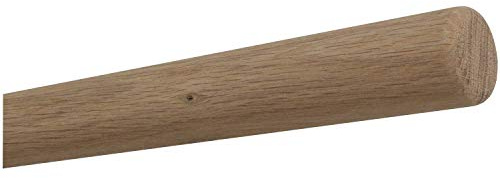 TIBU Eiche Holz unbehandelt Handlauf Geländer 30-500cm Wandhandlauf Wand Treppe ohne Halter, Länge 300 mm 30 cm 0,3 m und Enden Radius gefräst