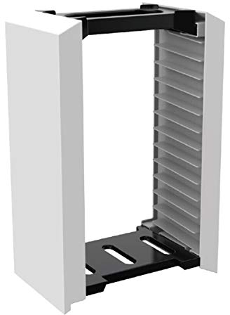 Queen.Y Tower Game Accessory Storage Rack Premium Game Storage Tower Stand Game Disc Case 12 Game Disc Rack Storage Rack für PS5 Game Discs