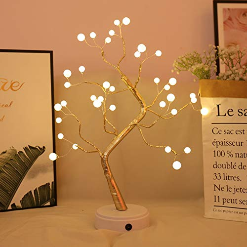 36 LED Baum Lichter,Bonsai Baum Licht, Dekoratives LED Tischlampe Lichterbaum Lichterzweige für Tischdekoration, Warmweiß LED Leuchtbaum für Weihnachten Hochzeit Partei Innen Dekoration