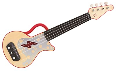 Hape Minigitarre Elektrische Lern-Ukulele, Rot