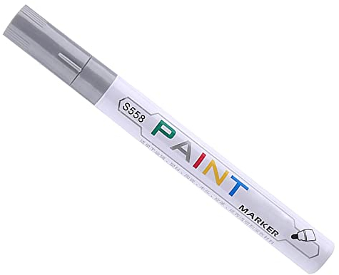 iSpchen Auto Lackstift Reparaturstift Wasserdichter Kratzerentferner Kratzer zu Entfernen Lackstift Reifenmarker Auto Anti-Kratzer Reparatur Stift für Leichte kratzer langen kratzer,Silber