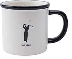 CGB Giftware | Golf Ceramic Mug | Fairways Golfing Goods ‘Tee Time’ | Men's | Gift Box | Tea Coffee | Kitchen | Modern Gent Range | GB06426