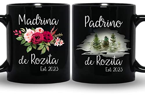 Taza Personalizada Padrino Madrina Tazas de café, Padrinos De Bautizo Gifts Padrinos De Bautizo Propuesta, Quieres Ser Mi Madrina, God Parents Presents Proposal, Quieren Ser Mis Padrinos De Bautizo