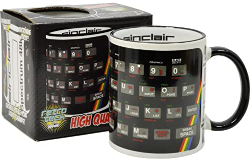 Kapow Gifts Spectrum Mug Sinclair ZX Retro Merchandise Classic Computer Gaming Geek Chic for him, Ceramic, 250ml
