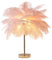 Créatif Rose Autruche Plume Lampe De Table Lampe De Chevet Lumière Luxe Et Élégant Abat-Jour Veilleuse Éclairage De Table Pour Salon Chambre Décoration De La Maison, Plug-In