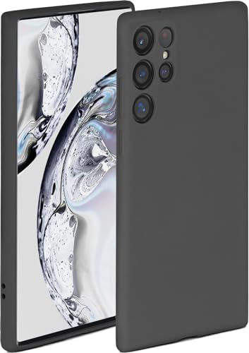 ONEFLOW Soft Case für Samsung Galaxy S22 Ultra Hülle aus Silikon mit Kameraschutz, Silikonhülle mit erhöhtem Schutz fürs Display, Backcover Schutzhülle, weiche Handyhülle, Anthrazit