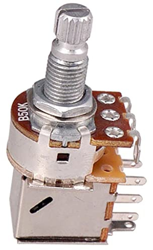Push Pull Potentiometer Switch Control Pot für E-Gitarre Bass B50K, Silber, B50K 2 Stück