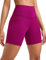 CRZ YOGA Womens ButterLuxe Motard Shorts 15cm - Haute Taille S'entraîner Course à Pied Short Yoga Magenta Pourpre 42