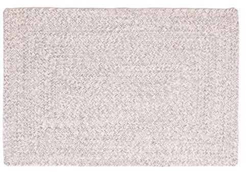 Super Area Rugs Farmhouse Geflochtener Teppich, Baumwolle, wendbar, Grau / Weiß, 60 x 90 cm rechteckig