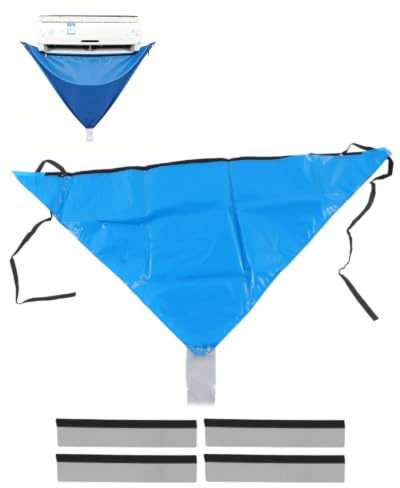 Cubierta Limpieza Aire Acondicionado,Bolsa Protectora Limpieza Impermeable | Prueba de Fugas Bolsa de Lavado de Aire Acondicionado Montada en la Pared con Salida de Drenaje y Mangu para la Casa