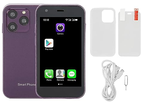 SOYES XS15 3G Smartphone, 2 GB 16 GB Dual SIM Handy, Schlankes Smart Backup Telefon für Android, 1000 MAh Akku (Lila)