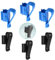 Luoyuanjia 6 PCS Fish Tank Hose Holder Adjustable Fish Tank Water Clip Fish Tank Water Pipe Clamp Fish Tank Mounting Clip For Fish Tank And Aquarium(Fit for 8mm to 16mm Hoses,black,blue)