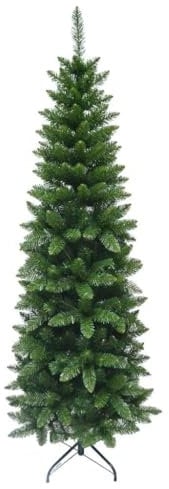 Maury's Albero di Natale Artificiale Extra Slim Sintetico Verde 240 cm con 957 Rami Folto Effetto Realistico Decorazione Natalizia Rami a Gancio