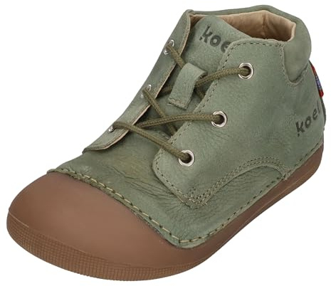 KOEL Super weiche Laufanfänger Barfußschuhe Leder in Jeans, Oliv oder Old Pink Schnürer v 09M001.121