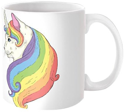 Getagift Unique Cat Unicorn Mug, 11oz Coffee, Tea Mug.