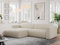 MKS MEBLE Ecksofa, Sofa L-Form, Wohnlandschaft L-Form, Modern Design Couch, Sofagarnitur, Couchgarnitur, Polsterecke - Pasadena -Beige Boucle - Links Seite