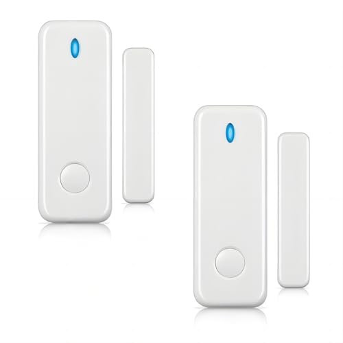 433MHZ Rilevatore di porte e finestre senza fili, induzione magnetica sensibile, utilizzato con sistemi di sicurezza domestica e antifurto (confezione da 2)