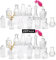 Mini Kleine Vasen Set, 26 Glas Blumenvasen Deko füR Tischdeko Hochzeit, Glasvase Vintage Durchsichtig Verschiedene Groessen Modern Party Tisch Hochzeitsdeko Home Decor