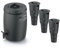 Lot de bacs à compost pour la fabrication d'engrais avec robinet 25 l noir anthracite et 3 composteurs jardin souterrain 11 l en plastique H 53 cm Poubelle à compost modulaire bio