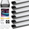Angdarun LED Profil,LED Aluminium Profil 6x1m V-Form Alu Profile für Led Streifen/Stripes/Stripe/Strip Endkappen (1M-6U32-HB)
