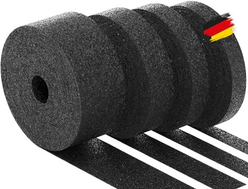 BAUHELD® Terrassenpads auf Rolle 20m x 150mmx 3mm [Made in Germany] Stabile Bautenschutz-Matte aus Gummi-Granulat - Als Unterleg-Platten für Terrassen-Fliesen, WPC Terrassen-Dielen, Stelzlager, Balkon