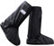 IKOPFLN 1 Paio Copriscarpe Impermeabili, Antipioggia Moto, Copriscarpe Antipioggia Copriscarpe Riutilizzabile Stivali di Copriscarpe Antiscivolo per Uomini Donne(Nero, L)