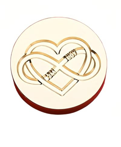 KGDUYC 1 Stück Wachs Stempel Kopf Herz abnehmbarer Stempel Messing Stempelkopf für kreative Geschenke Umschlag Einladung Karte Dekoration