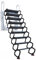 HeavyDuty Klappleiter für schmale Wandmontage, Dachbodentreppen, manuelle Teleskopleiter mit verdicktem Design (H2 2,75)