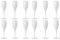 Eidoct White Champagne Flutes PP Prosecco Flutes Wine Glasses, Reusable White Champagne Glasses, Shatterproof, 180ml Capacity, for Weddings and Parties (12)