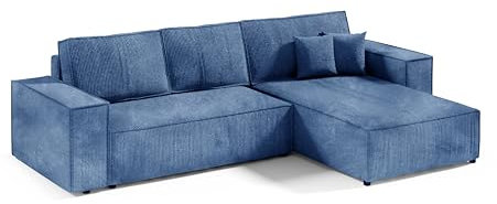 KEF-MEBLE Ecksofa Porto – L-Form – 294x85x185 cm – Mit Schlaffunktion – Liegefläche 140x244 cm – Universell Rechts- und Linksseitig - Poso 5