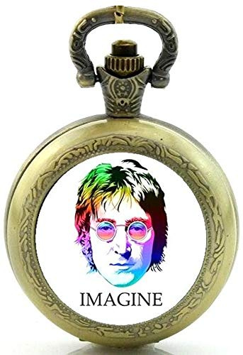 Cymru Apparel Gift Boxed Imagine Love Peace Unity Quartz Pocket/Necklace Watch