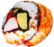 ibasenice Rollen Simuliertes Sushi-Kissen Spielzeuge Stuhlrückenkissen Gefüllte Kinderkissen Essenskissen Schöne Kissen Kreatives Kissen Sushi-plüsch Bettkissen Baumwolle