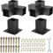 Kit Supports de Pergola 4x4 po Support de Poteau Bois de Menuiserie 2 Supports d'angle à 4 Voies 2 Bases de Poutres Quincaillerie Bricolage pour Tonnelles, Pergolas de Terrasse, Cabanes