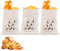 XZSKD 3 Pcs Reusable Off-White Linen Cotton Bread Bags, 30x40cm, Drawstring Closure, Adjustable, Keeps Bread Fresh