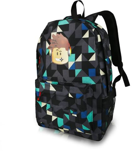 yumcute Ro-blx Kinder Rucksack, Druck rucksack Jugendlichen, Rucksack Jungen 10 Jahre, kinder Schulrucksack Jungen, Große Kapazität Reiserucksäcke, Cartoon Anime Schultaschen für Kinder
