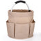 Zhufas Universal Reinigungs-Caddy, Putzmittel Organizer, Faltbarer Aufbewahrungskorb mit Griff und 6 Tasche für Handtüchern, Garten, Khaki